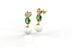 Avarta Jewellery Gold Diamond Emerald Pearl Earring