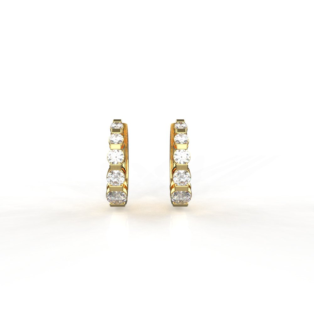 Avarta Jewellery Gold Lab Grown Diamond Bali Earring