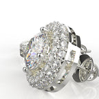 Avarta Jewellery White Gold 1 Carat Lab Diamond Jacket Solitaire Earrings