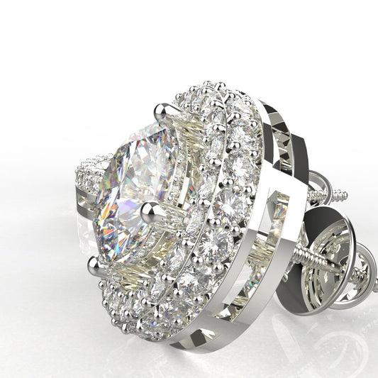 Avarta Jewellery White Gold 1 Carat Lab Diamond Jacket Solitaire Earrings