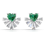 Avarta Gold Emerald Moissanite Heart Earrings