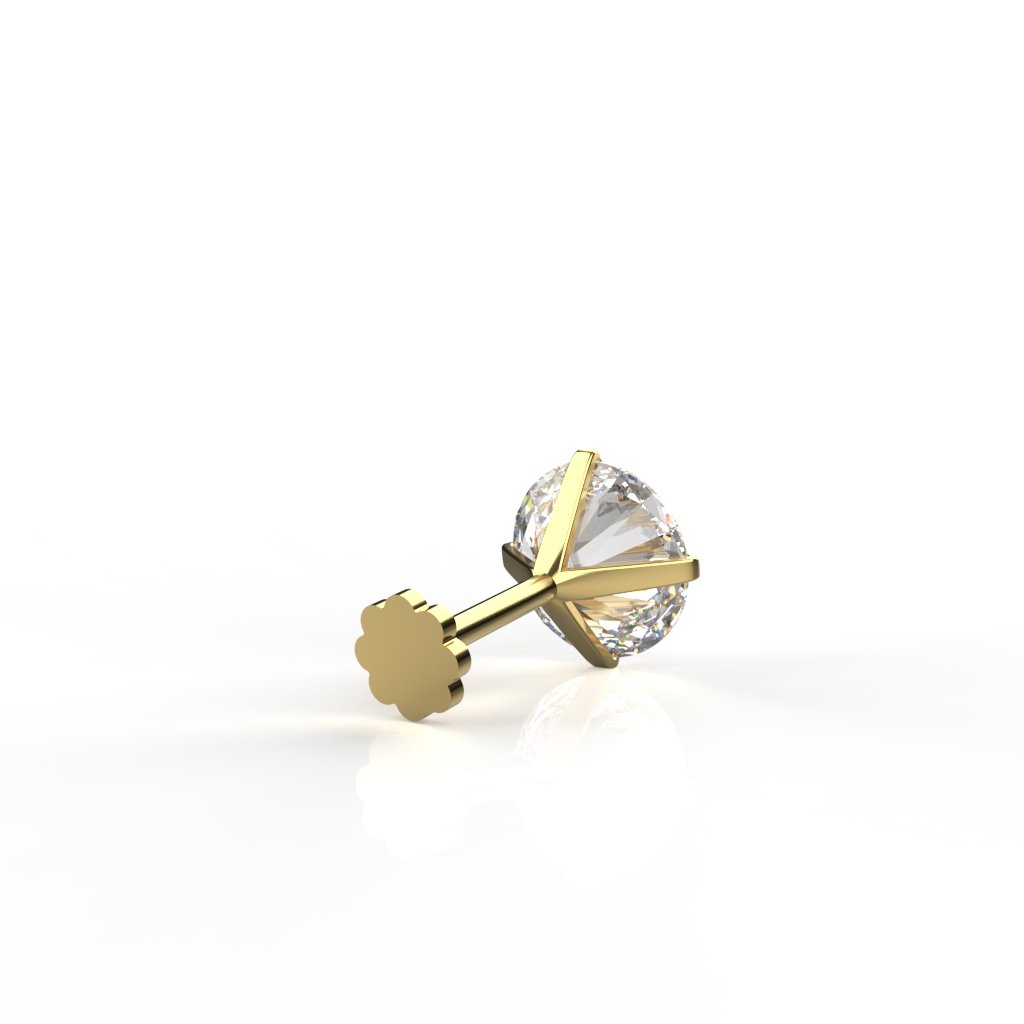 Avarta 18k Gold 1 Carat Moissanite Nose Studs