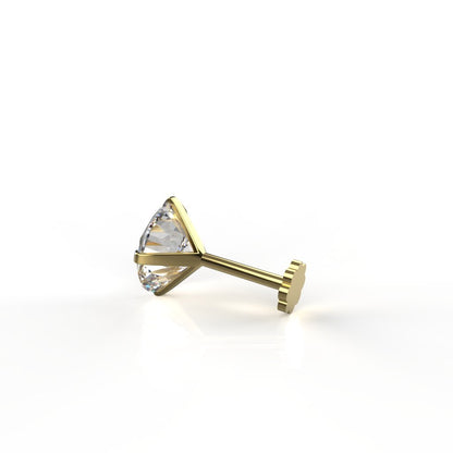 Avarta 18k Gold 1 Carat Moissanite Nose Studs