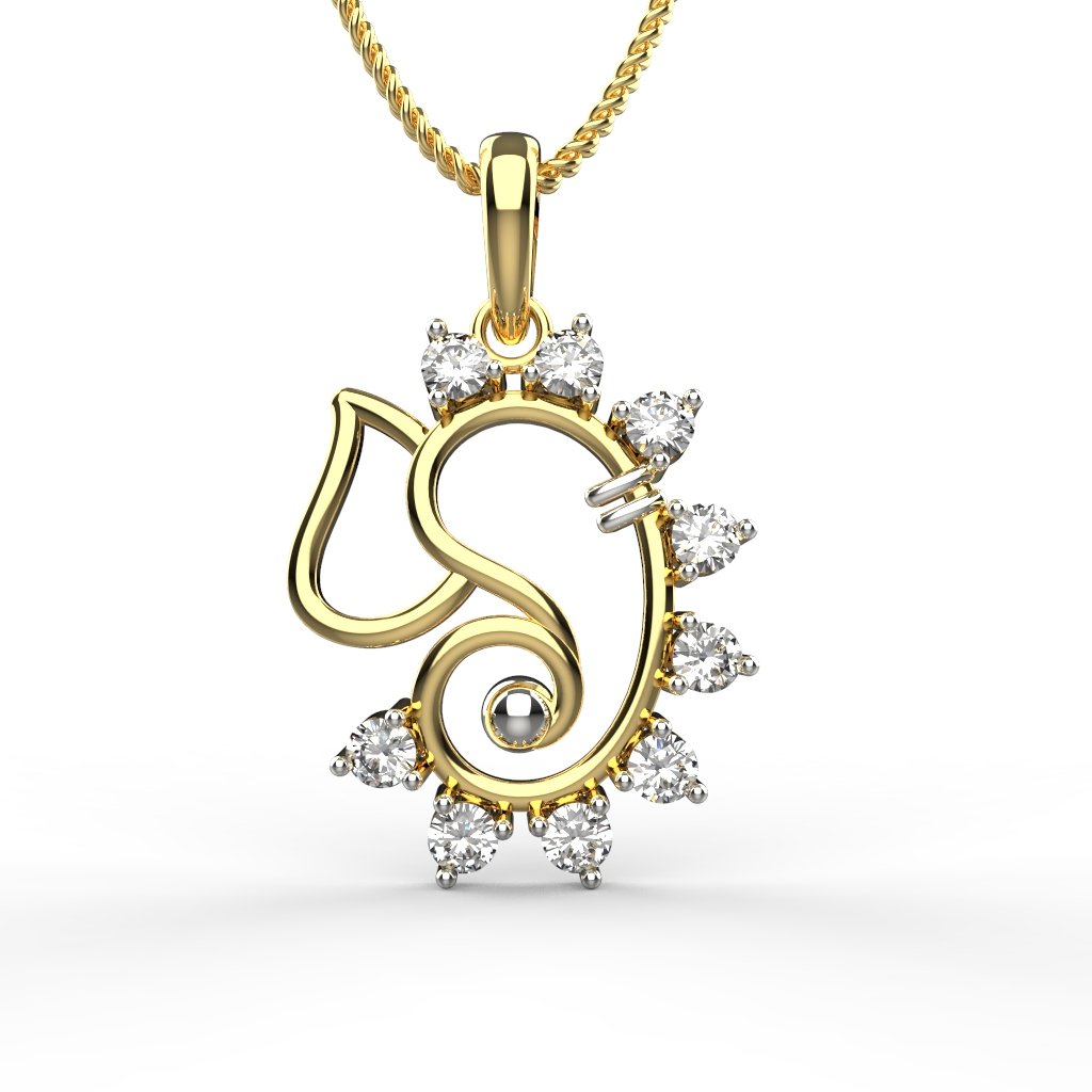 Avarta 18k Ganesh Pendant for Kids, Girls &amp; Women