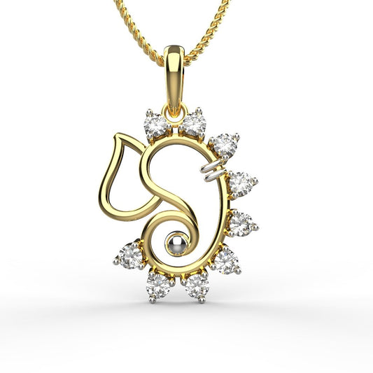 Avarta 18k Ganesh Pendant for Kids, Girls &amp; Women
