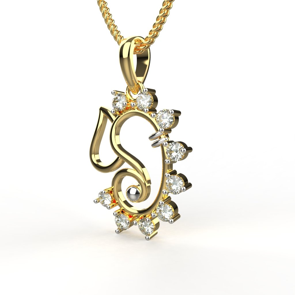 Avarta 18k Ganesh Pendant for Kids, Girls &amp; Women