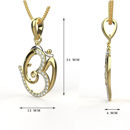 Avarta 18k Om Pendant for Kids, Girls &amp; Women