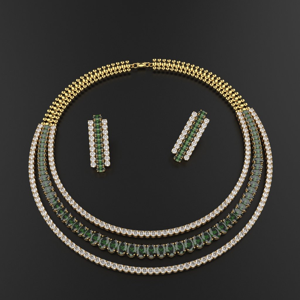 Avarta Jewellery Gold Plated Onyx Necklace Earring Set – Stylish Gold Accessories for Women