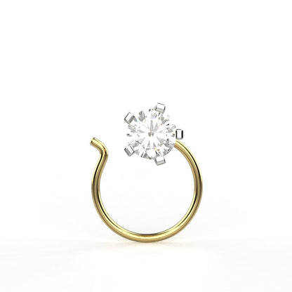 Avarta 18k Yellow Gold 10 Cents Nosepin For Girls &amp; Women