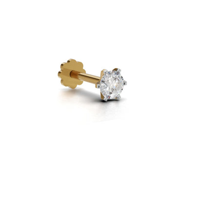 Avarta Gold 25 Cents Moissanite Nose stud