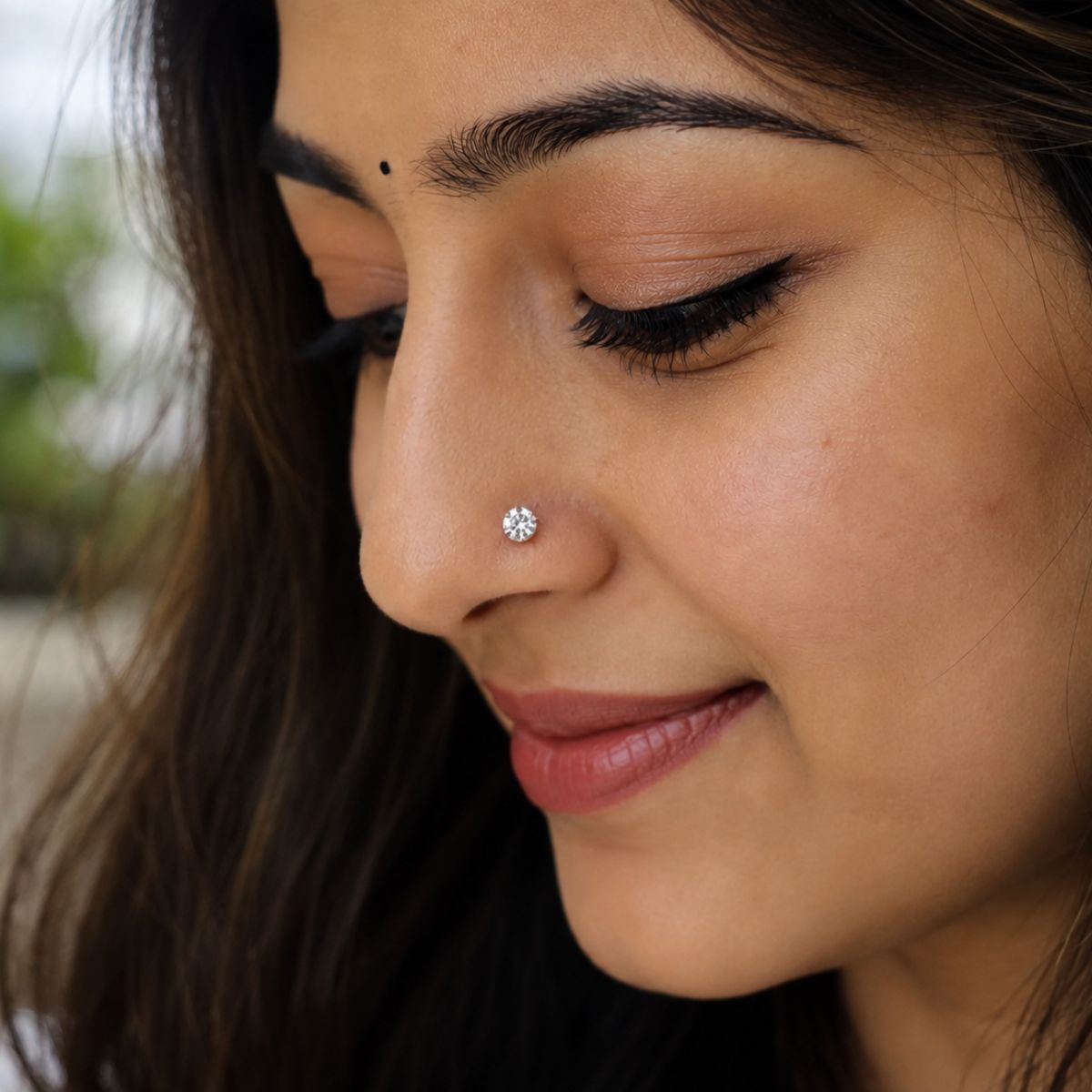 Avarta Gold 25 Cents Moissanite Nose stud