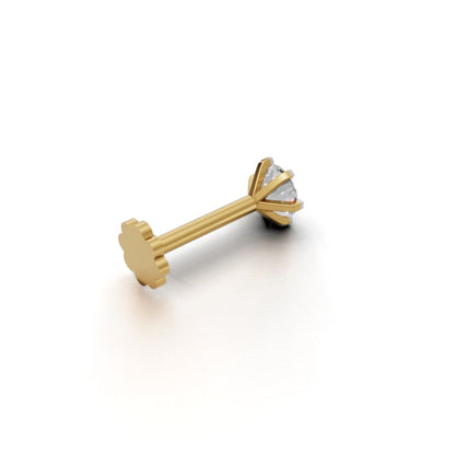 Avarta Gold 25 Cents Moissanite Nose stud