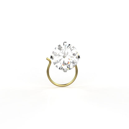 Avarta Jewellery 14k Gold 1 Carat Moissanite Nosepin