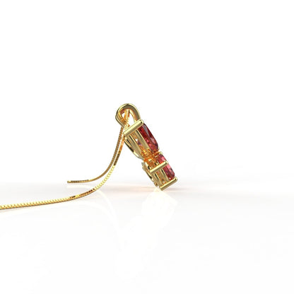 Avarta Jewellery 18k BIS Hallmarked Gold Ruby Butterfly Pendant for Girls &amp; Women