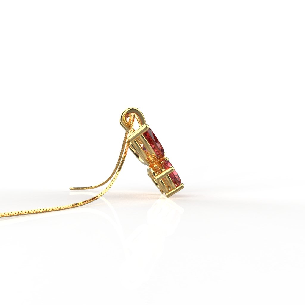 Avarta Jewellery Sterling Silver Red Butterfly Pendant With Gold Polish for Kids, Girls &amp; Women