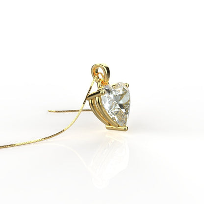Avarta Jewellery Sterling Silver Solitaire Heart Pendant For Girls &amp; Women