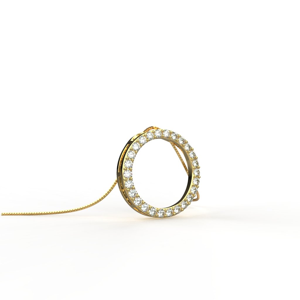 Avarta Jewellery 18k Gold Moissanite Ring Pendant Main image