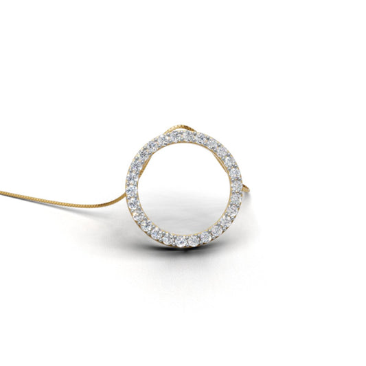 Avarta Gold Ring Pendant With Lab Diamonds