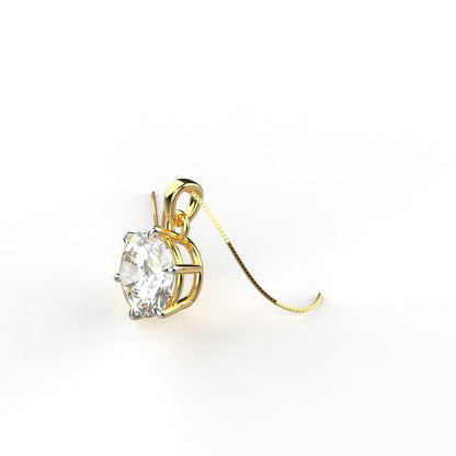 Avarta Jewellery 18k Gold 1.50 Carat Moissanite Solitaire Pendant