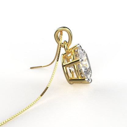 Avarta Jewellery 18k Gold 2 Carat Each Moissanite Pendant Set - Without Chain