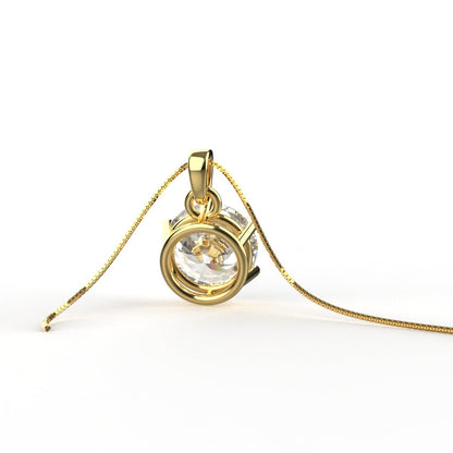 Avarta Jewellery 18k BIS Hallmarked Gold 2 Carat Solitaire Pendant For Girls &amp; Women