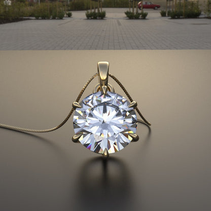 Avarta Jewellery Sterling Silver 3.80 Carat Each Solitaire Pendant Set