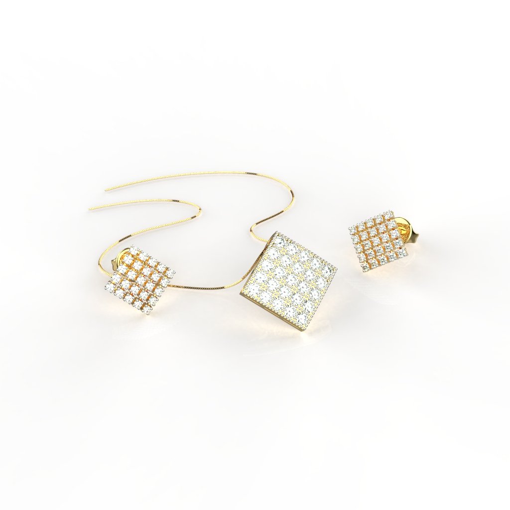 Avarta Jewellery 18k Gold Fizzing Pendant Set