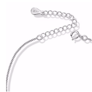 Avarta Sterling Silver 2.50 Carat Solitaire XO Pendant With Chain