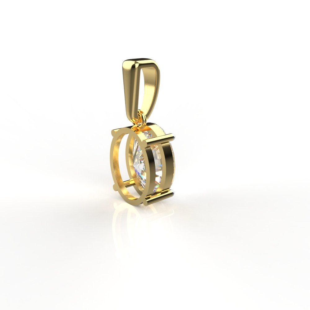 Avarta Jewellery Oval Cut Lab Grown Diamond Solitaire Pendant