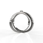 Avarta Jewellery Sterling Silver CrissCross Ring For Girls &amp; Wemen