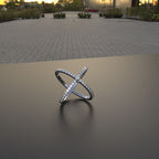 Avarta Jewellery Sterling Silver CrissCross Ring For Girls &amp; Wemen