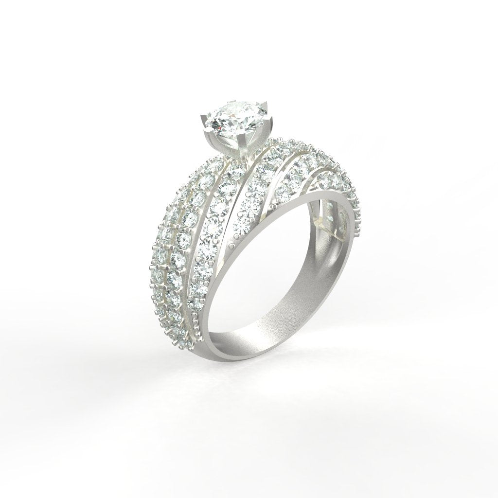 Avarta Jewellery Sterling Silver 0.50 Carat Solitaire Ring For Girls &amp; Women