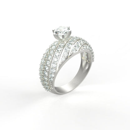 Avarta Jewellery Sterling Silver 0.50 Carat Solitaire Ring For Girls &amp; Women