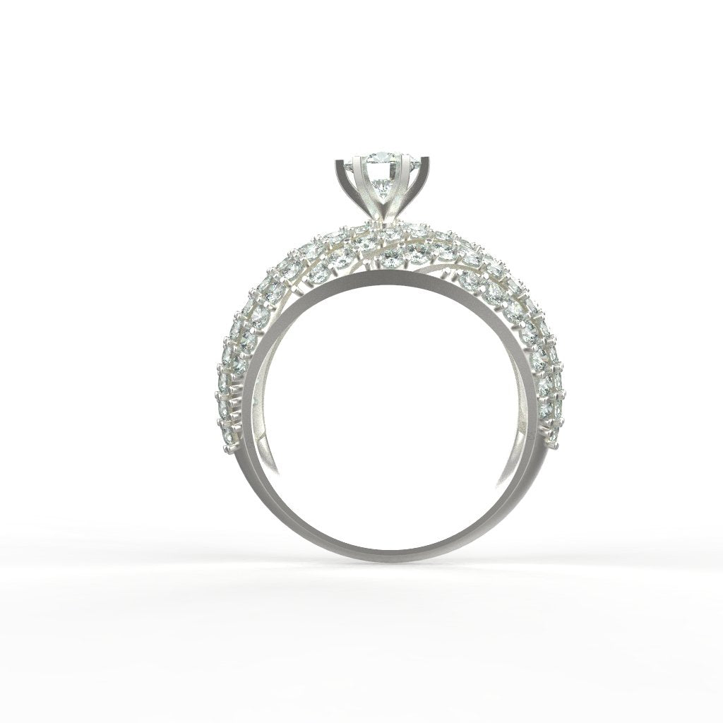 Avarta Jewellery Sterling Silver 0.50 Carat Solitaire Ring For Girls &amp; Women
