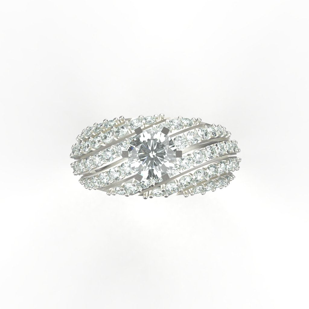 Avarta Jewellery Sterling Silver 0.50 Carat Solitaire Ring For Girls &amp; Women