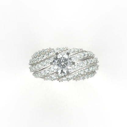 Avarta Jewellery Sterling Silver 0.50 Carat Solitaire Ring For Girls &amp; Women