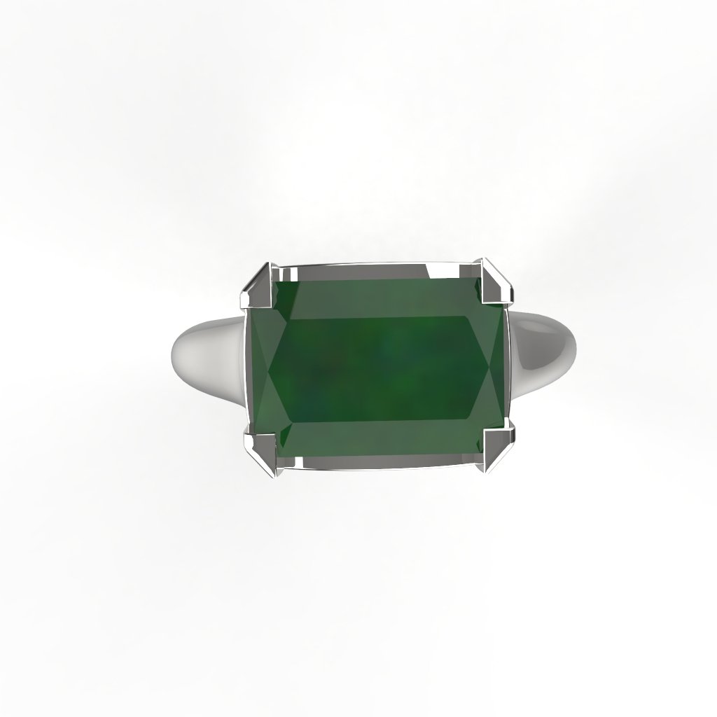 Avarta Faux Emerald Silver Diamond Ring For Girls &amp; Women
