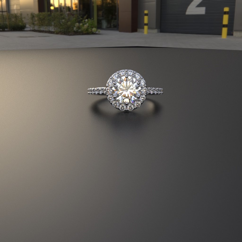 Avarta Jewellery Sterling Silver Solitaire of 1.50 Carat Wedding Ring