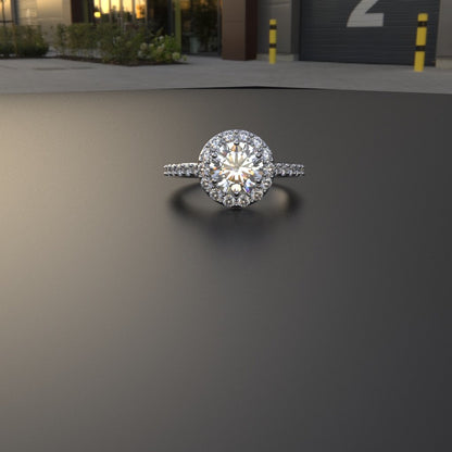 Avarta Jewellery Sterling Silver Solitaire of 1.50 Carat Wedding Ring