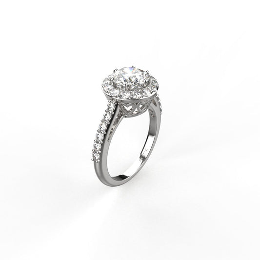 Avarta Jewellery Sterling Silver Solitaire of 1.50 Carat Wedding Ring