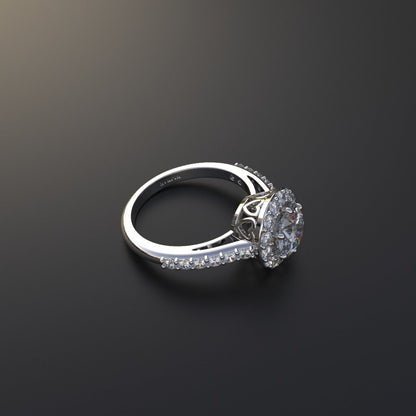 Avarta Jewellery Sterling Silver Solitaire of 1.50 Carat Wedding Ring