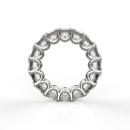 Avarta Jewellery Sterling Silver 8 Carat Princess Cut Eternity Band of 0.50 Carat Each