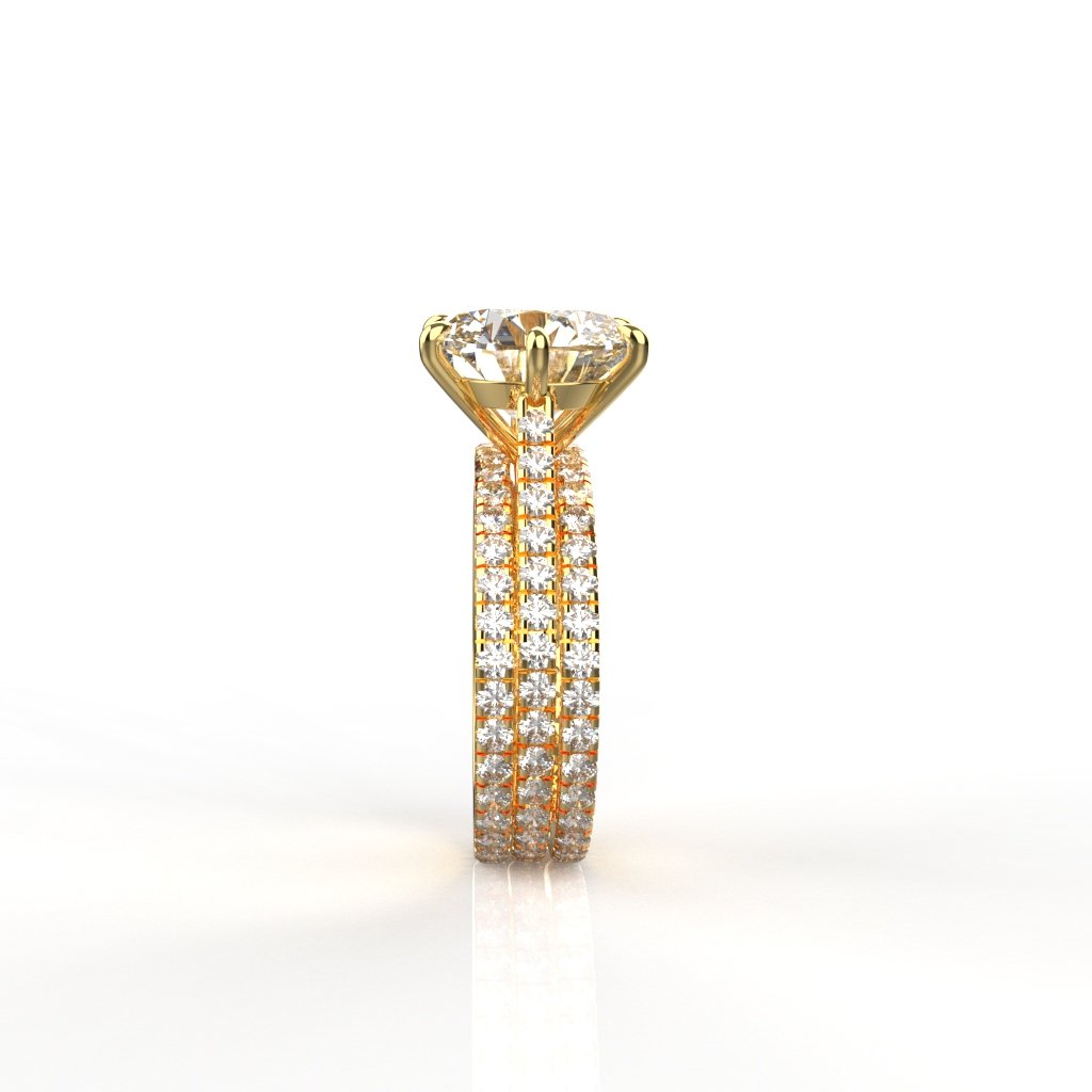Avarta Jewellery Sterling Silver 3.80 Carat Solitaire &amp; Stackable Eternity Rings