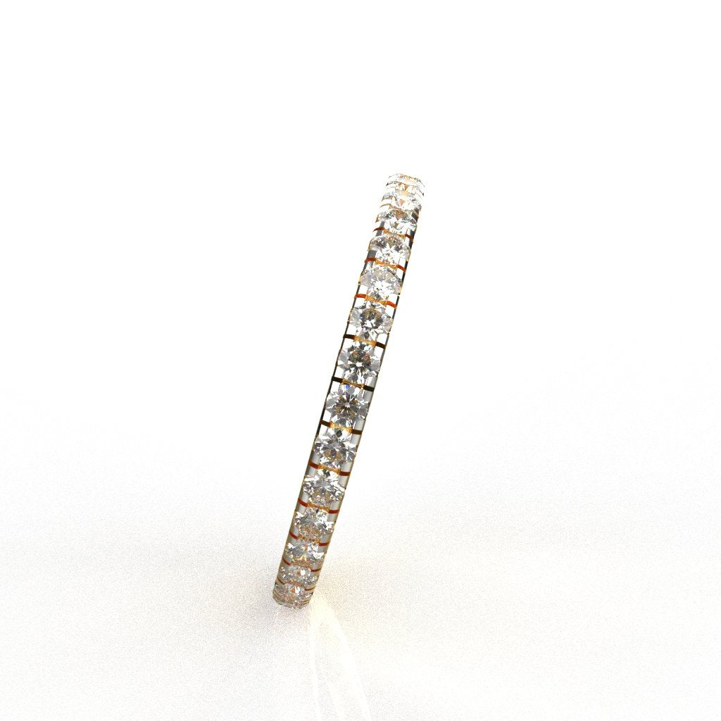 Avarta Jewellery Sterling Silver Stackable Eternity Band or Thumb Ring With Gold Polish