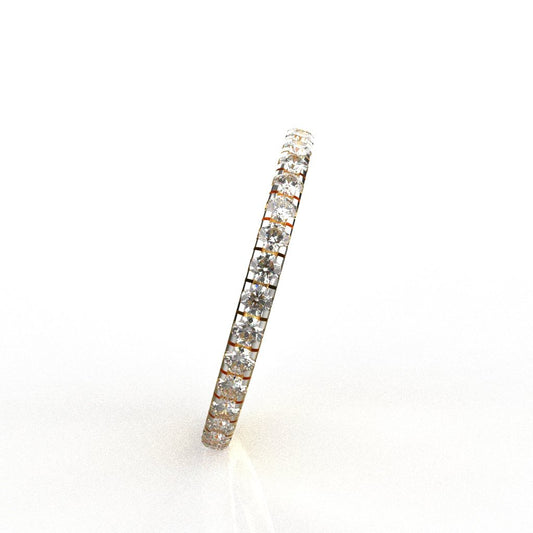Avarta Jewellery Sterling Silver Stackable Eternity Band or Thumb Ring With Gold Polish