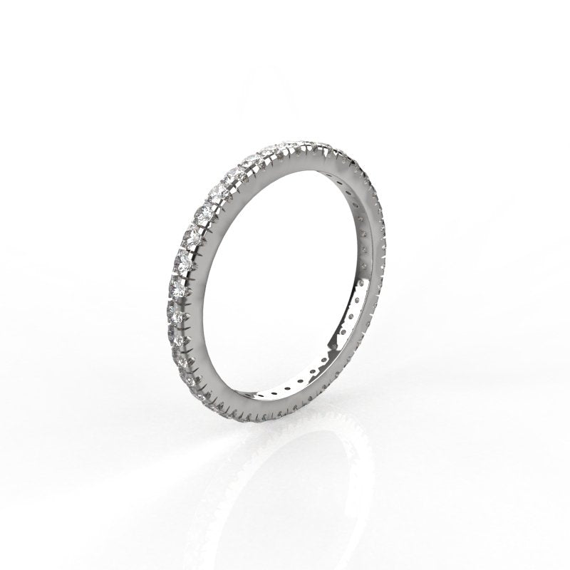 Avarta Jewellery Sterling Silver Stackable Eternity Ring Band For Girls &amp; Women