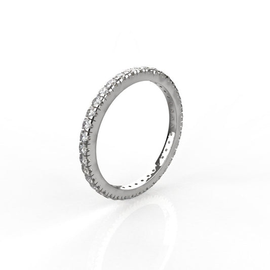 Avarta Jewellery Sterling Silver Stackable Eternity Ring Band For Girls &amp; Women