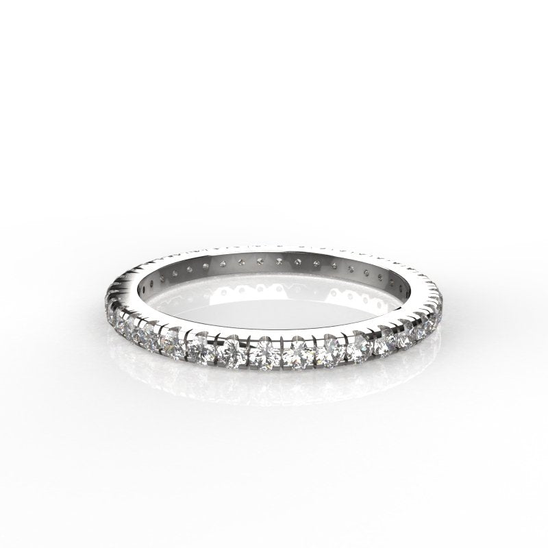 Avarta Jewellery Sterling Silver Stackable Eternity Ring Band For Girls &amp; Women