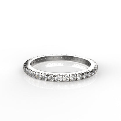 Avarta Jewellery Sterling Silver Stackable Eternity Ring Band For Girls &amp; Women