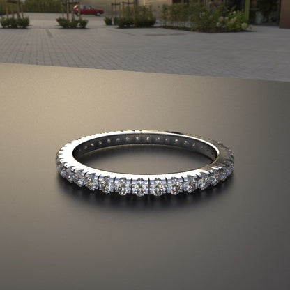 Avarta Jewellery Sterling Silver Stackable Eternity Ring Band For Girls &amp; Women